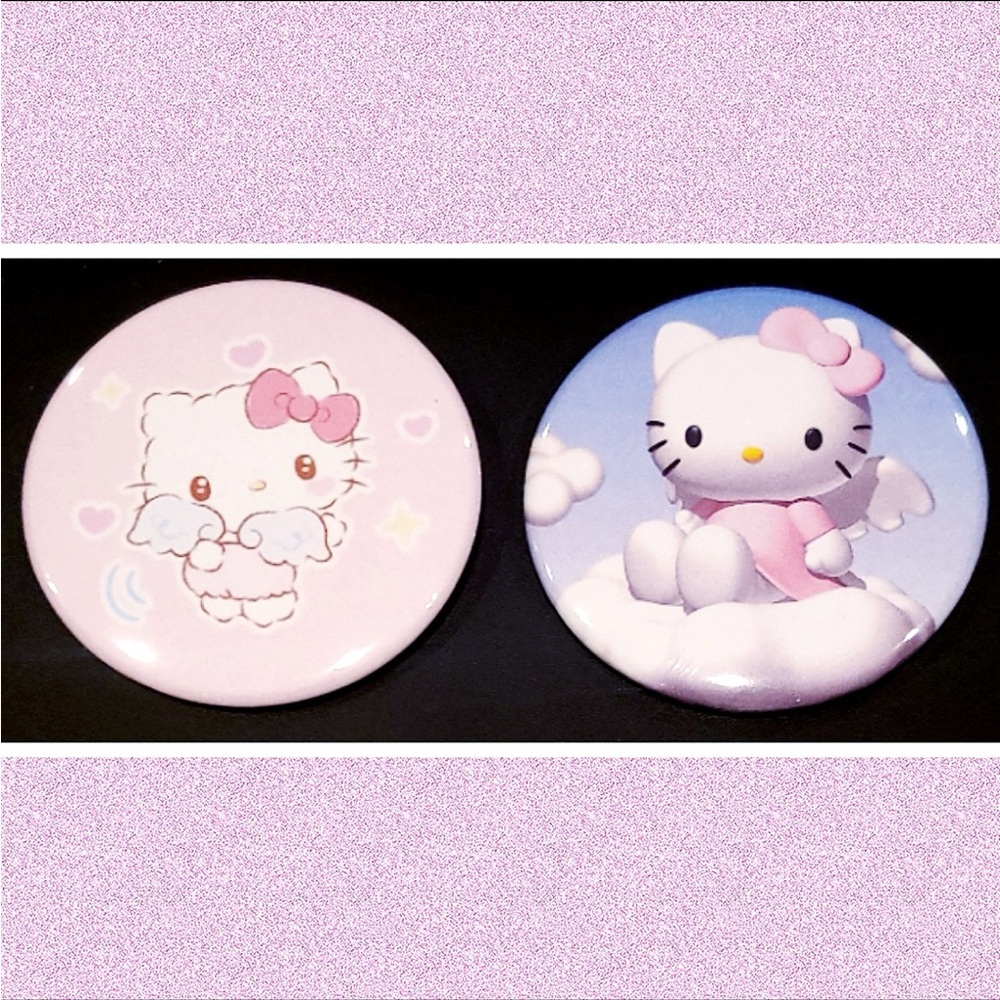 Hello Kitty Angel Pink Button Set